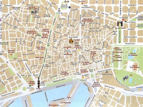 center of barcelona|map of central barcelona.